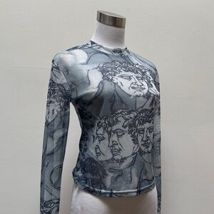 Artsy Mesh Long Sleeve Top